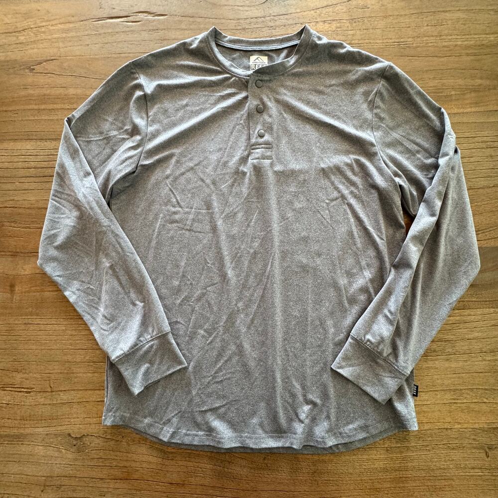 Reef Men's Long Sleeve Henley - Size M - Picture 1 of 5